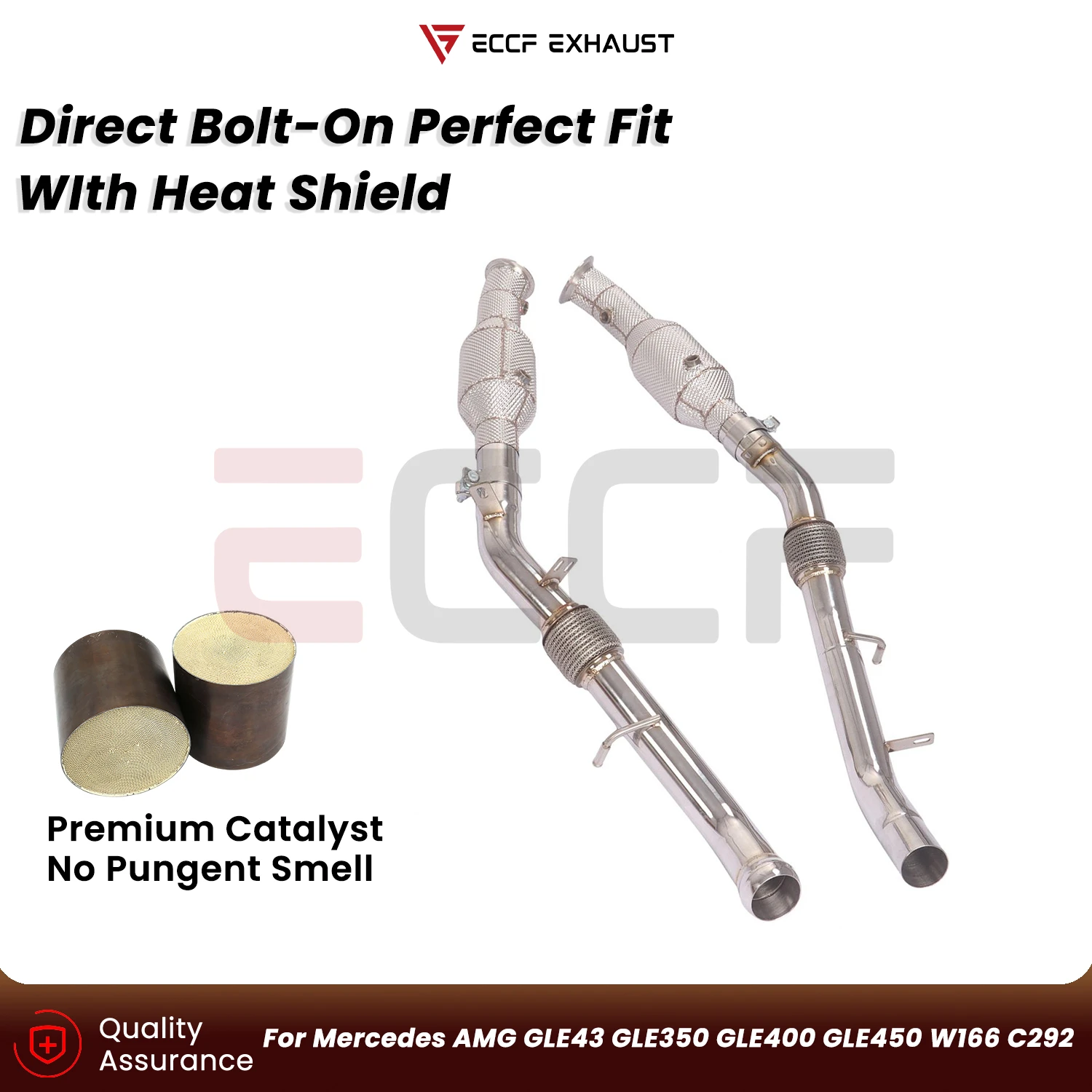 Sporty Downpipe With Heat Shield For Mercedes AMG GLE43 GLE350 GLE400 GLE450 W166 C292 Plug and Play Upgrade Performance
Sporty Downpipe With Heat Shield For Mercedes AMG GLE43 GLE350 GLE400 GLE450 W166 C292 Plug and Play Upgrade Performance