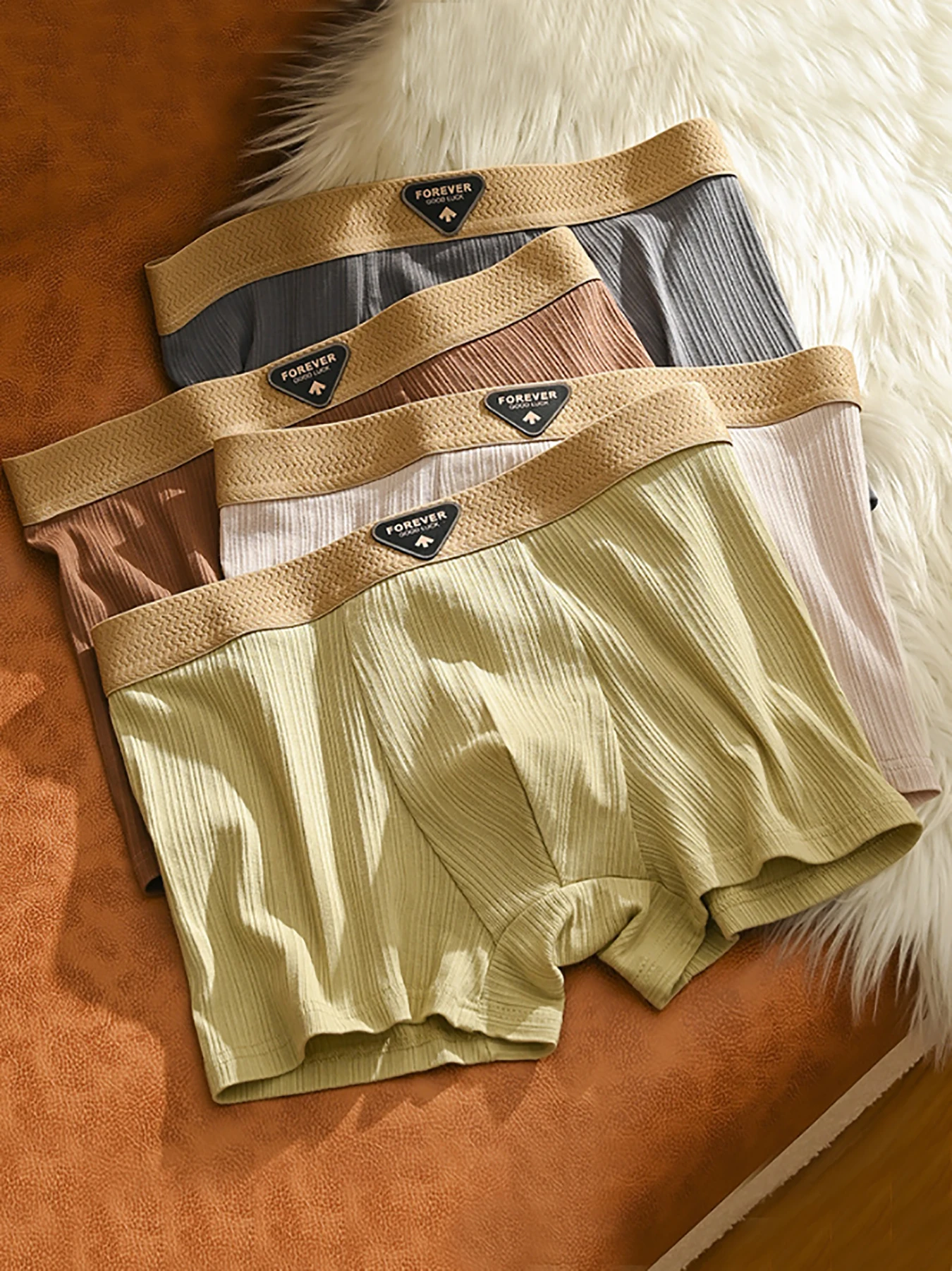 4 PCS Men's Triangular Pattern Contrasting Color Underwear with Ribbed Texture - Comfortable Flat-Front Pants - Men's Underwear
4 PCS Men's Triangular Pattern Contrasting Color Underwear with Ribbed Texture - Comfortable Flat-Front Pants - Men's Underwear