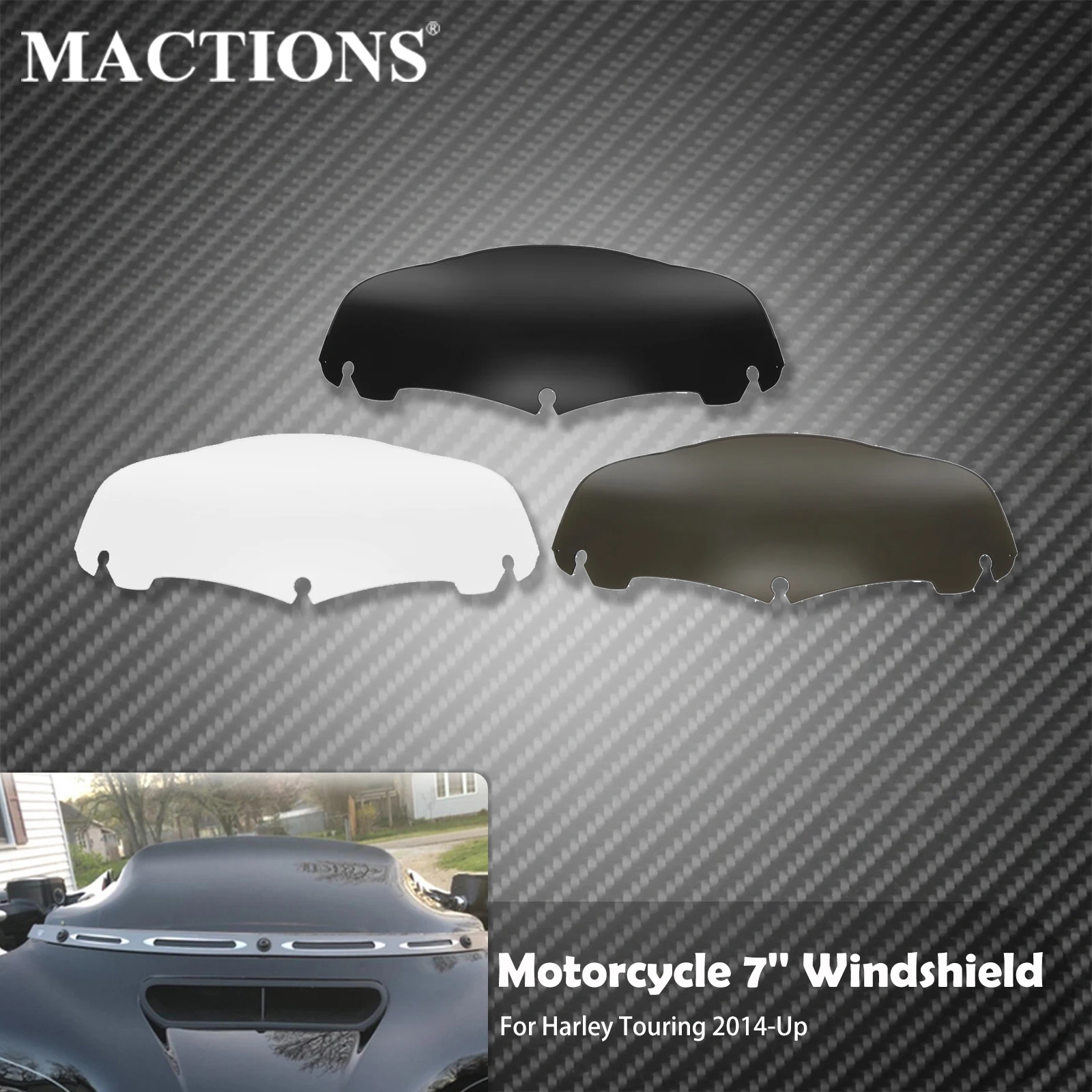 7'' Windshield Fairing Motorcycle Black/Smoke/Clear Windscreen Wind Deflectors For Harley Touring Electra Street Glide 2014-Up
7'' Windshield Fairing Motorcycle Black/Smoke/Clear Windscreen Wind Deflectors For Harley Touring Electra Street Glide 2014-Up