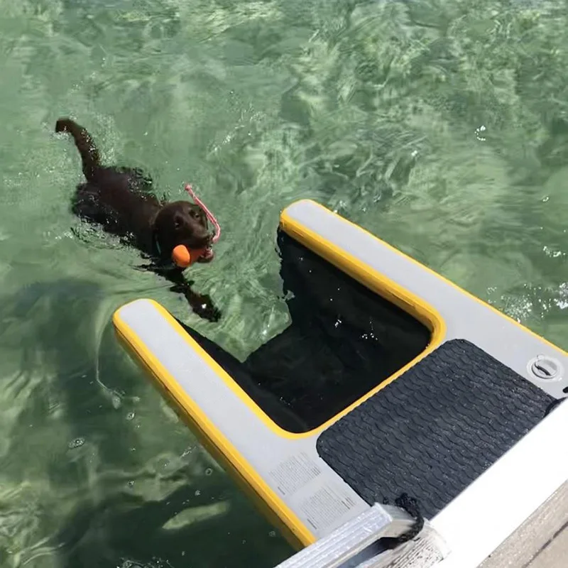 Inflatable Pup Plank Dog Ramp Dock Customized Size Mesh Bottom Floating Ladder Inflatable Water Ramp for Dogs
Inflatable Pup Plank Dog Ramp Dock Customized Size Mesh Bottom Floating Ladder Inflatable Water Ramp for Dogs