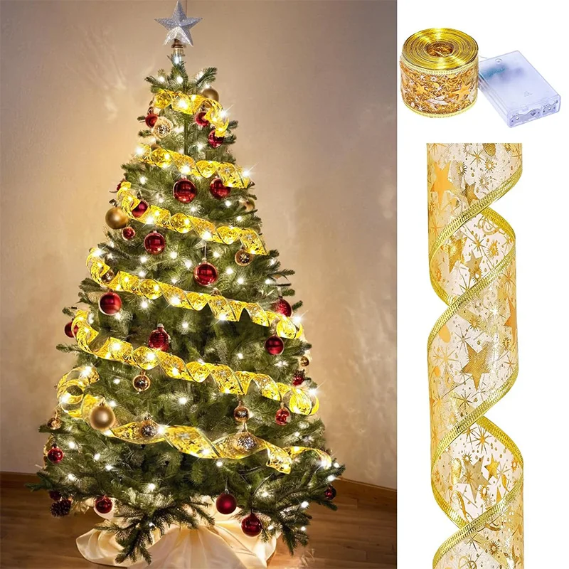 1-5M 2025 Christmas Tree Ribbon Fairy Lights String Without Battery Merry Christmas for Home Party Christmas Decoration Navidad
1-5M 2025 Christmas Tree Ribbon Fairy Lights String Without Battery Merry Christmas for Home Party Christmas Decoration Navidad
