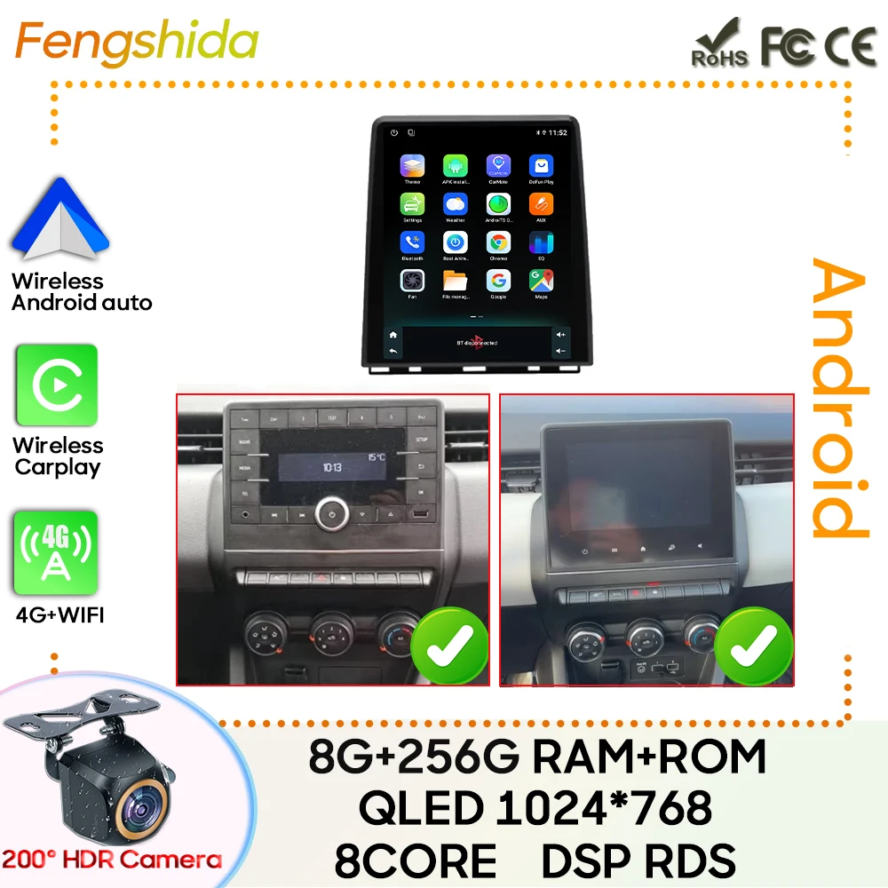 For Renault Clio5 CLIO 5 2019 - 2021 Car Radio Carplay Navigation GPS Stereo Android Auto Screen Bluetooth Multimedia Player 5G
For Renault Clio5 CLIO 5 2019 - 2021 Car Radio Carplay Navigation GPS Stereo Android Auto Screen Bluetooth Multimedia Player 5G