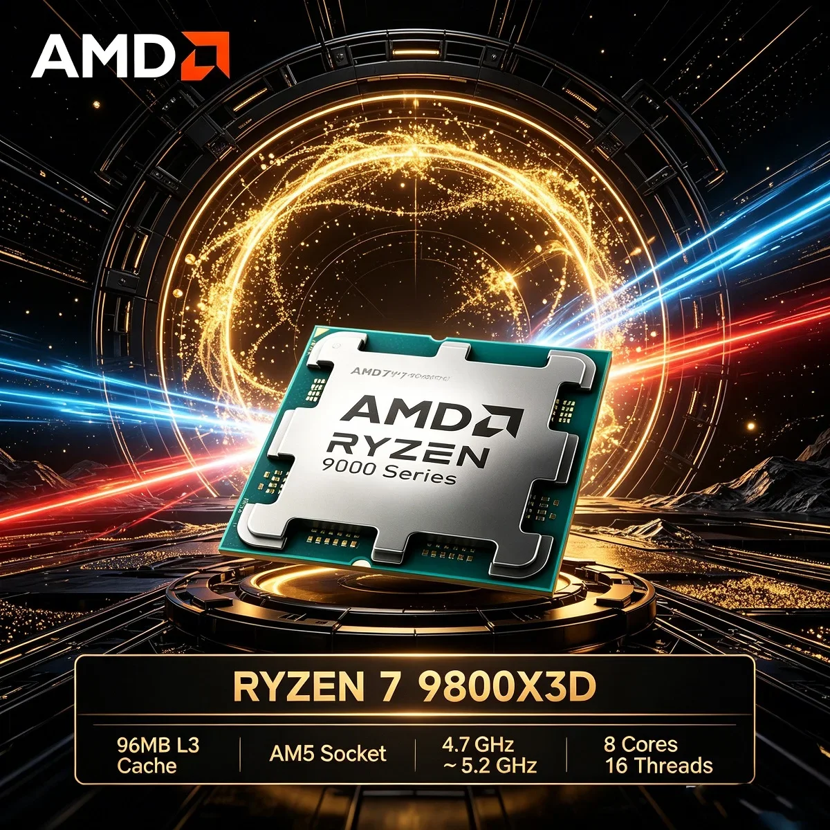 New AMD Ryzen 7 9800X3D R7 9800X3D CPU Processor 96MB L3 Cache 4.7GHz 8 Core 16 Thread 4NM DDR5 Socket AM5 120W Without Fan
New AMD Ryzen 7 9800X3D R7 9800X3D CPU Processor 96MB L3 Cache 4.7GHz 8 Core 16 Thread 4NM DDR5 Socket AM5 120W Without Fan