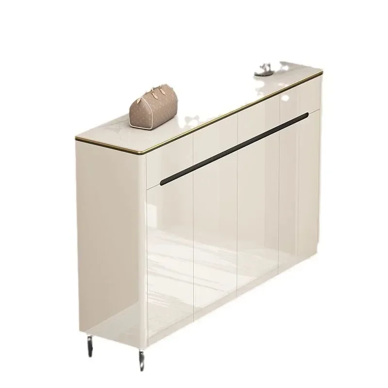 Light luxury paint shoe cabinet with shoe change stool, integrated stool, household large-capacity locker at the door
Light luxury paint shoe cabinet with shoe change stool, integrated stool, household large-capacity locker at the door