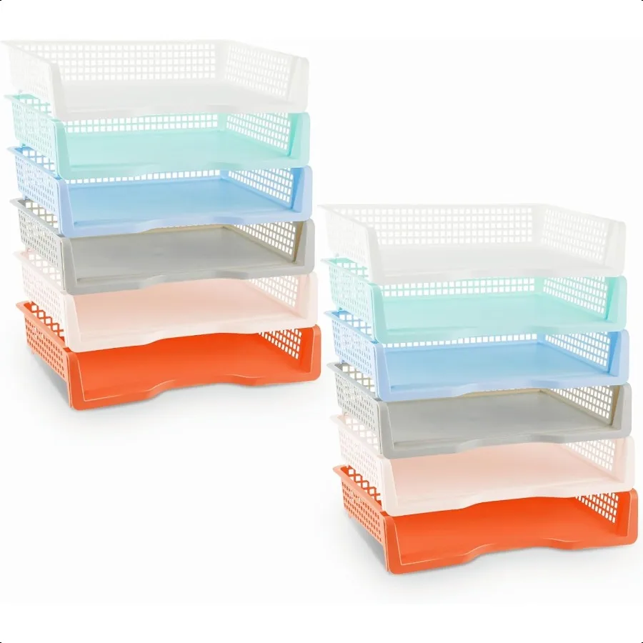 Set of 12 Colorful Turn in Trays Classroom Plastic Stackable Paper Tray Classroom Teachers Desk Organizer Bin for Office Home T
Set of 12 Colorful Turn in Trays Classroom Plastic Stackable Paper Tray Classroom Teachers Desk Organizer Bin for Office Home T
