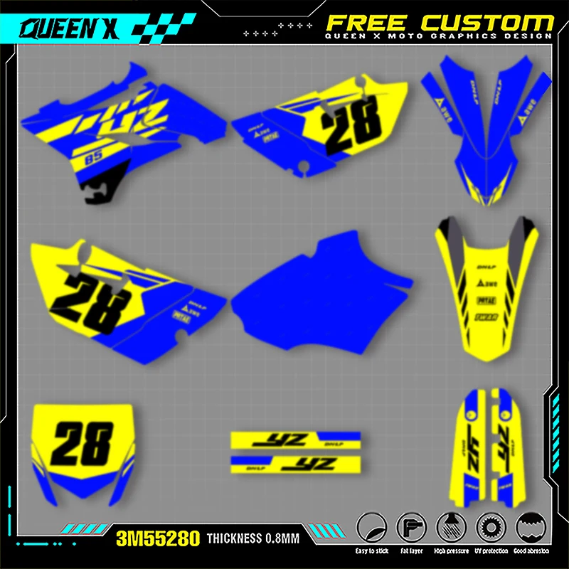 Queen X MOTOR Cusotm Team Motorcycle Graphics Decal Stickers Kits For YAMAHA YZ85 2015 2016 2017 2018 2019 2020 2021 006
Queen X MOTOR Cusotm Team Motorcycle Graphics Decal Stickers Kits For YAMAHA YZ85 2015 2016 2017 2018 2019 2020 2021 006