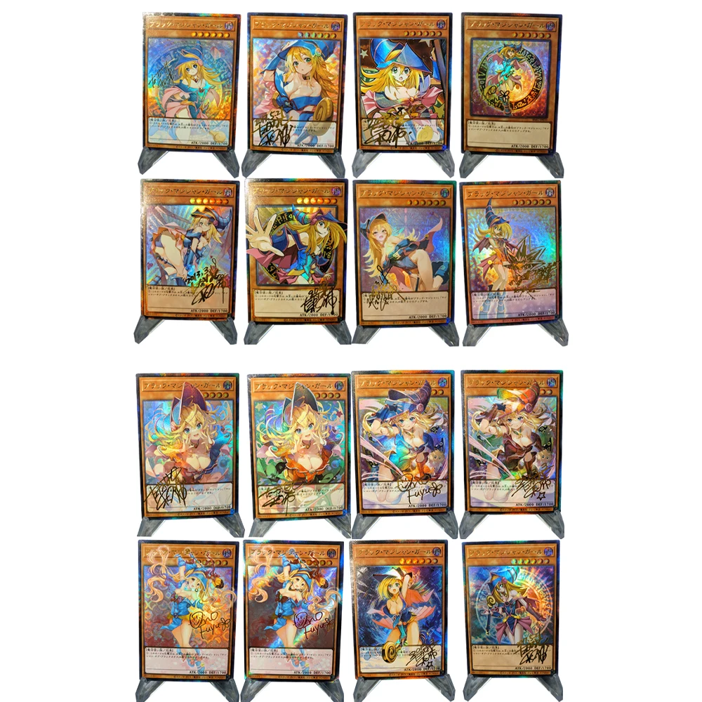 Anime Yu Gi Oh! Black Magician Girl Collection Card Signature Card Refractive Color Flash Bronzing UV Child Gifts 63*88mm
Anime Yu Gi Oh! Black Magician Girl Collection Card Signature Card Refractive Color Flash Bronzing UV Child Gifts 63*88mm