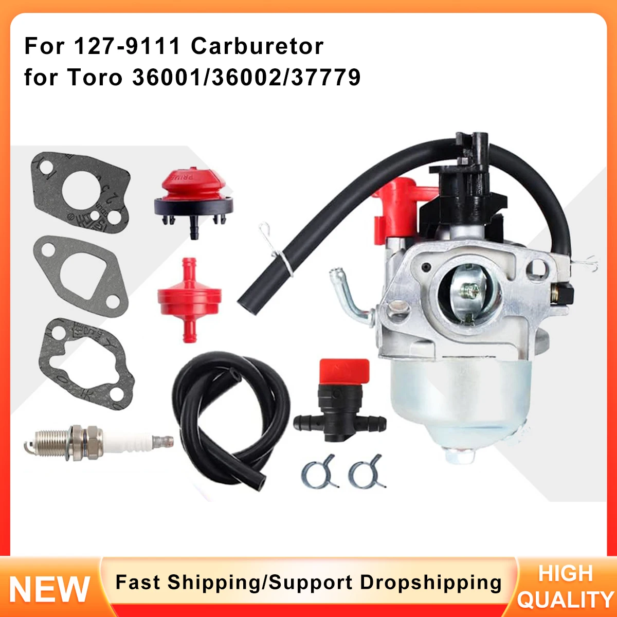 Replacement Carburetor for Toro Snow Blower - 127-9111 Fits 36001 36002 37779 38710 Models
Replacement Carburetor for Toro Snow Blower - 127-9111 Fits 36001 36002 37779 38710 Models