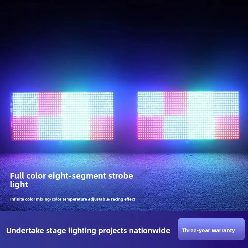 1000W Full-Color 8-Segment Strobe Light, RGB Running Effect Stage Lamp for DJ Bar Party Background
1000W Full-Color 8-Segment Strobe Light, RGB Running Effect Stage Lamp for DJ Bar Party Background