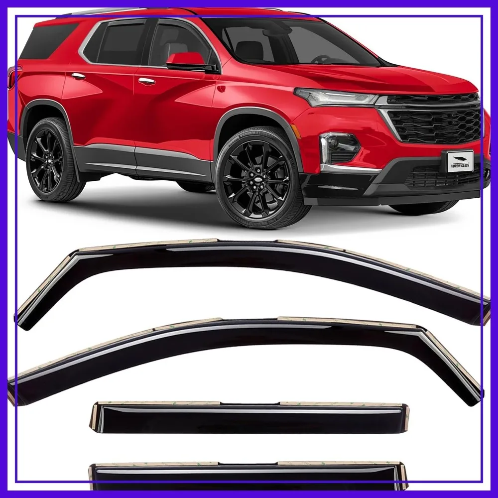 In-Channel Rain Guards for Chevy Traverse 2018-2023, Window Deflectors, 4 Pieces
In-Channel Rain Guards for Chevy Traverse 2018-2023, Window Deflectors, 4 Pieces