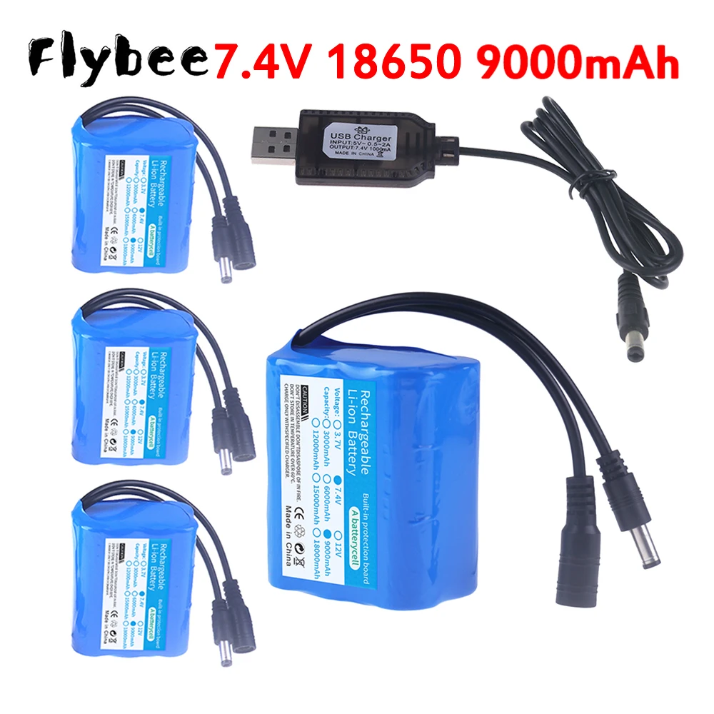 Upgrade 9000mAh 7.4V Li-ion 2S3P 18650 Rechargeable Battery For Emergency DIY Lights, Bluetooth Speaker, Fishing LED Light
Upgrade 9000mAh 7.4V Li-ion 2S3P 18650 Rechargeable Battery For Emergency DIY Lights, Bluetooth Speaker, Fishing LED Light