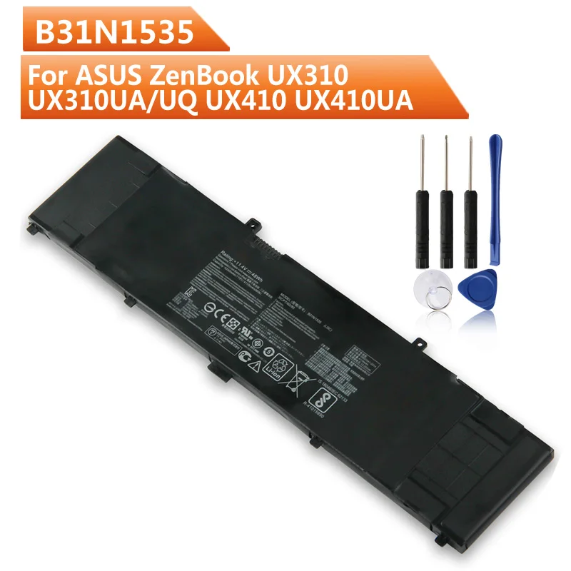 4240mAh NEW Replacement Battery B31N1535 For ASUS ZenBook UX310 UX310UA/UQ UX410 UX410UA /UQ BX310 RX310U
4240mAh NEW Replacement Battery B31N1535 For ASUS ZenBook UX310 UX310UA/UQ UX410 UX410UA /UQ BX310 RX310U