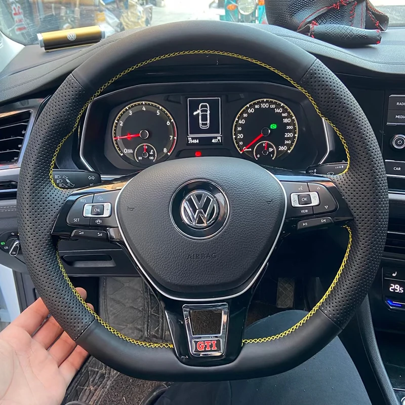 Кожаный чехол на руль для VOLKSWAGEN Bora 2016-2021, ручная работа, аксессуары для салона автомобиля
Кожаный чехол на руль для VOLKSWAGEN Bora 2016-2021, ручная работа, аксессуары для салона автомобиля