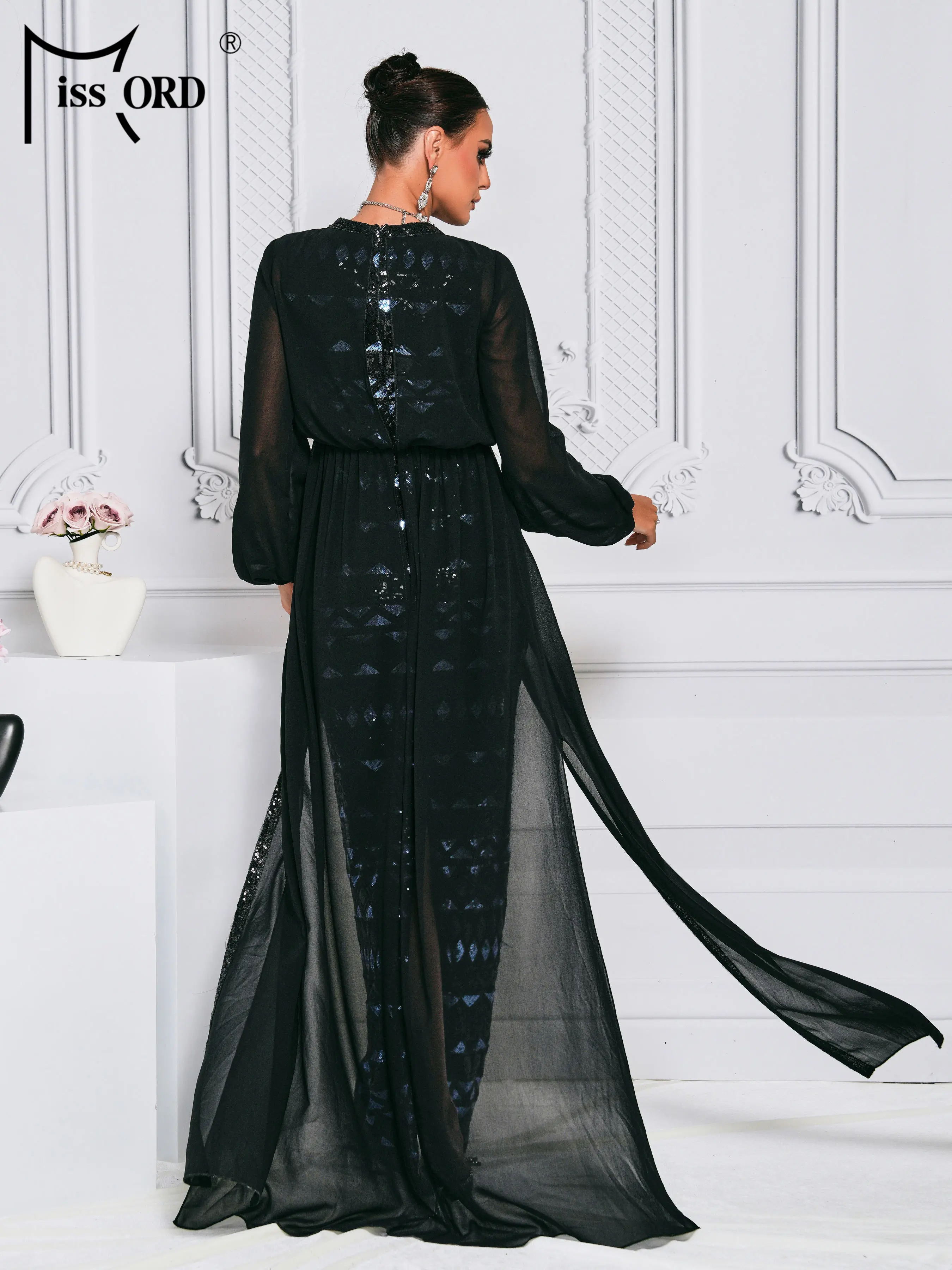 Missord 2026 New Round Neck Long Sleeved Sequin Mermaid Evening Gown Wedding Birthday Party National Style Formal Occasion Dress
Missord 2026 New Round Neck Long Sleeved Sequin Mermaid Evening Gown Wedding Birthday Party National Style Formal Occasion Dress