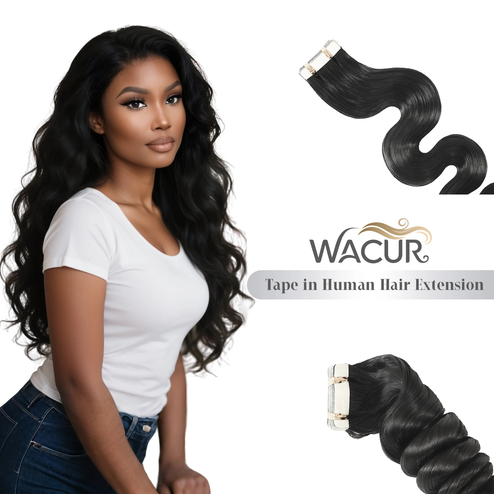 Body Wave tape hair extensions 50g/pack 20pcs Loose tape extensions for 100% natural hair invisible Multi scenario wearing women
Body Wave tape hair extensions 50g/pack 20pcs Loose tape extensions for 100% natural hair invisible Multi scenario wearing women