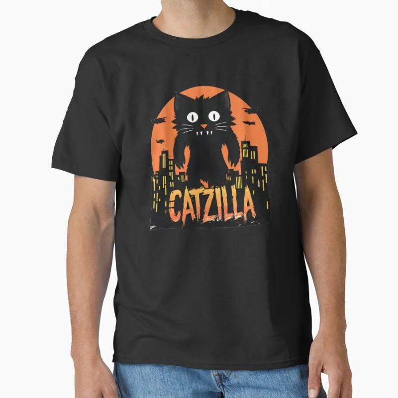 Catzilla text overlay King of the meowsters Vintage Japanese Monster Anime movie gift T shirt for cat lover Large size Tops
Catzilla text overlay King of the meowsters Vintage Japanese Monster Anime movie gift T shirt for cat lover Large size Tops