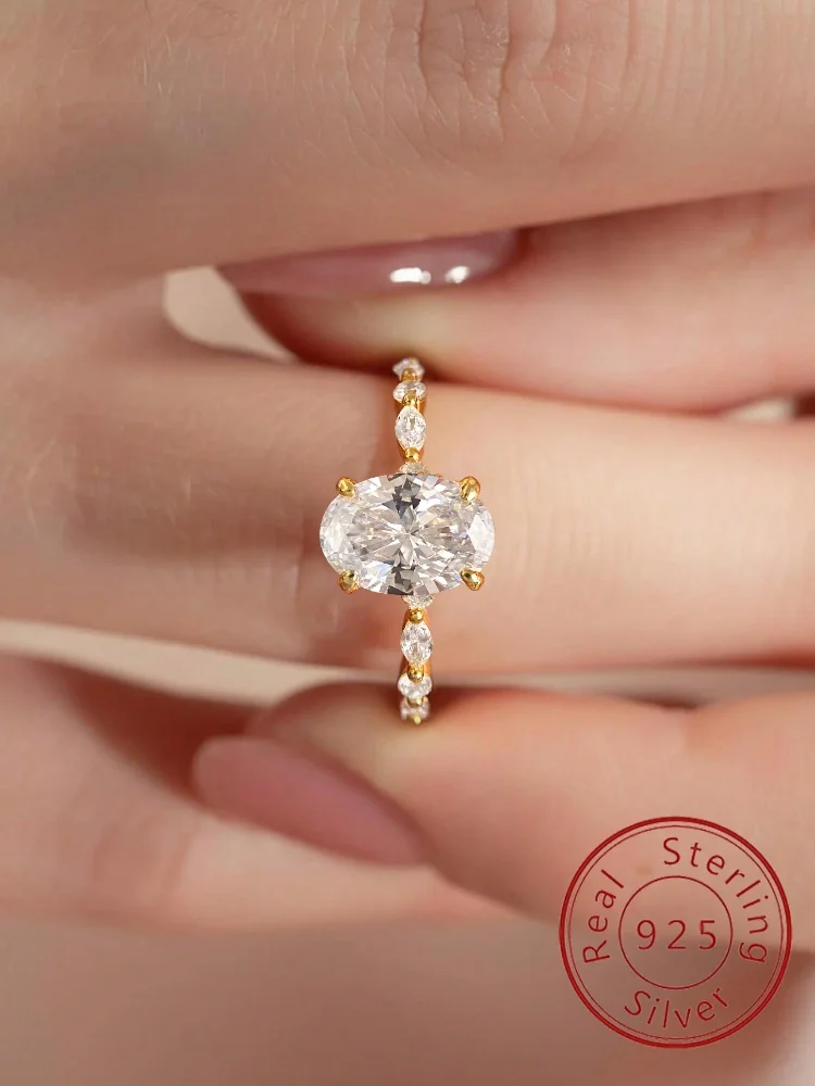 925 Sterling Silver Zircon Elliptical Horse Eye Fashionable Ring For Women Engagement Wedding Luxury High Quality Fine Jewelry
925 Sterling Silver Zircon Elliptical Horse Eye Fashionable Ring For Women Engagement Wedding Luxury High Quality Fine Jewelry