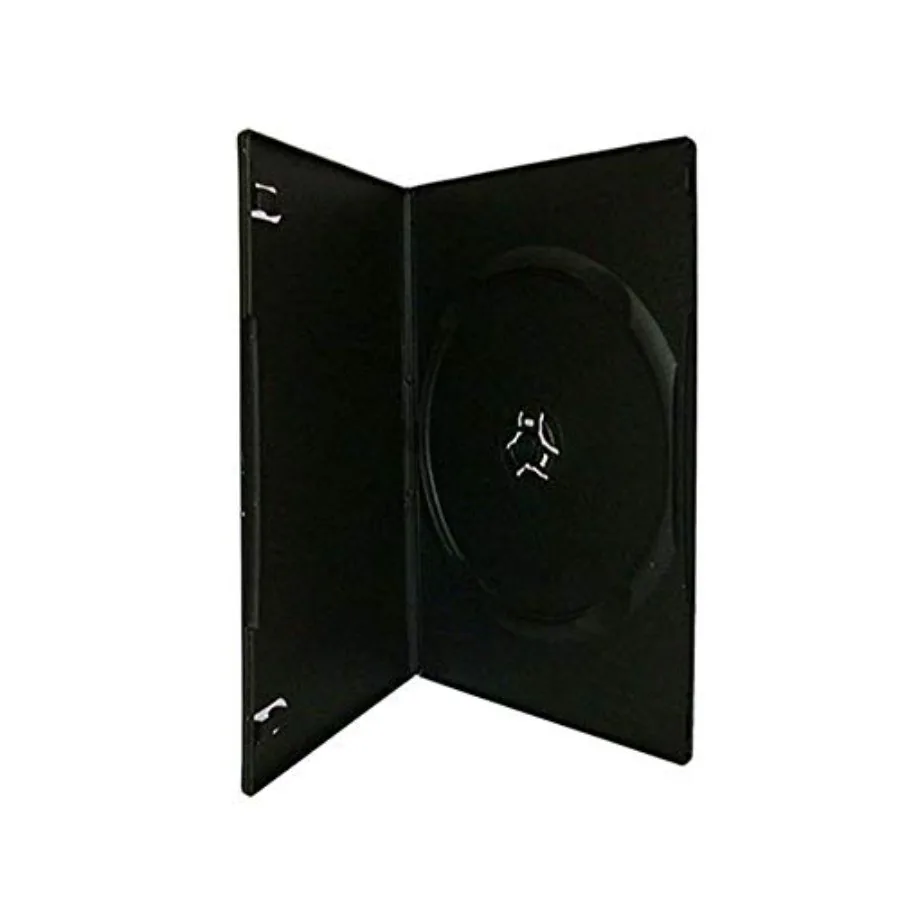 7mm Slim Black Single CD/DVD Case, 100 Pieces Pack.
7mm Slim Black Single CD/DVD Case, 100 Pieces Pack.