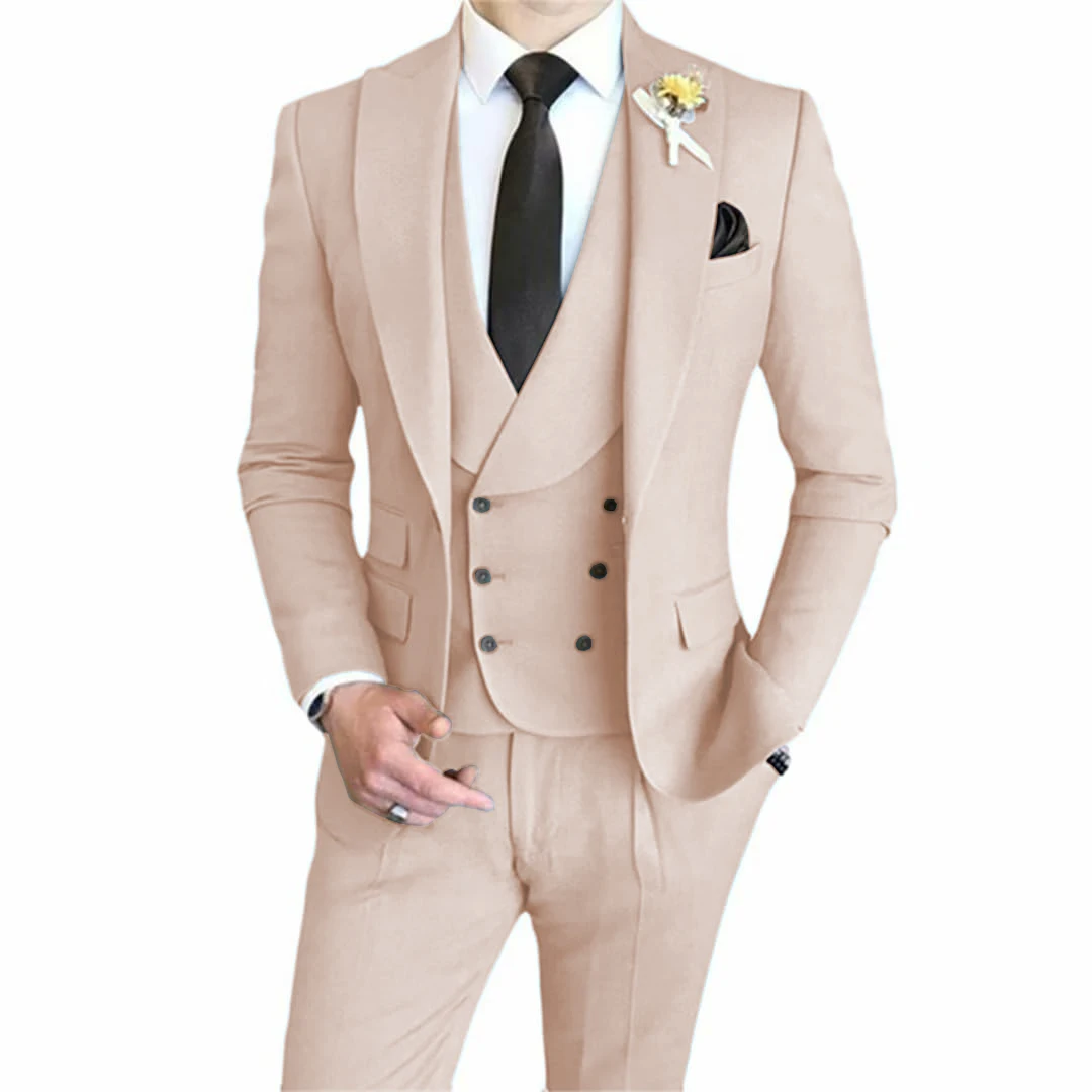 Men's Classic Tuxedo Suits 3-Piece Peak Lapel Blazer Vest Pants Set for Banquet Evening Party Wedding
Men's Classic Tuxedo Suits 3-Piece Peak Lapel Blazer Vest Pants Set for Banquet Evening Party Wedding