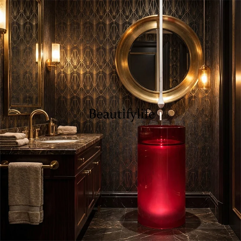 PPP Floor-standing Pedestal Basin European Transparent Resin Bathroom Sinks Home Toilet Colorful Washbasin for Bathroom
PPP Floor-standing Pedestal Basin European Transparent Resin Bathroom Sinks Home Toilet Colorful Washbasin for Bathroom