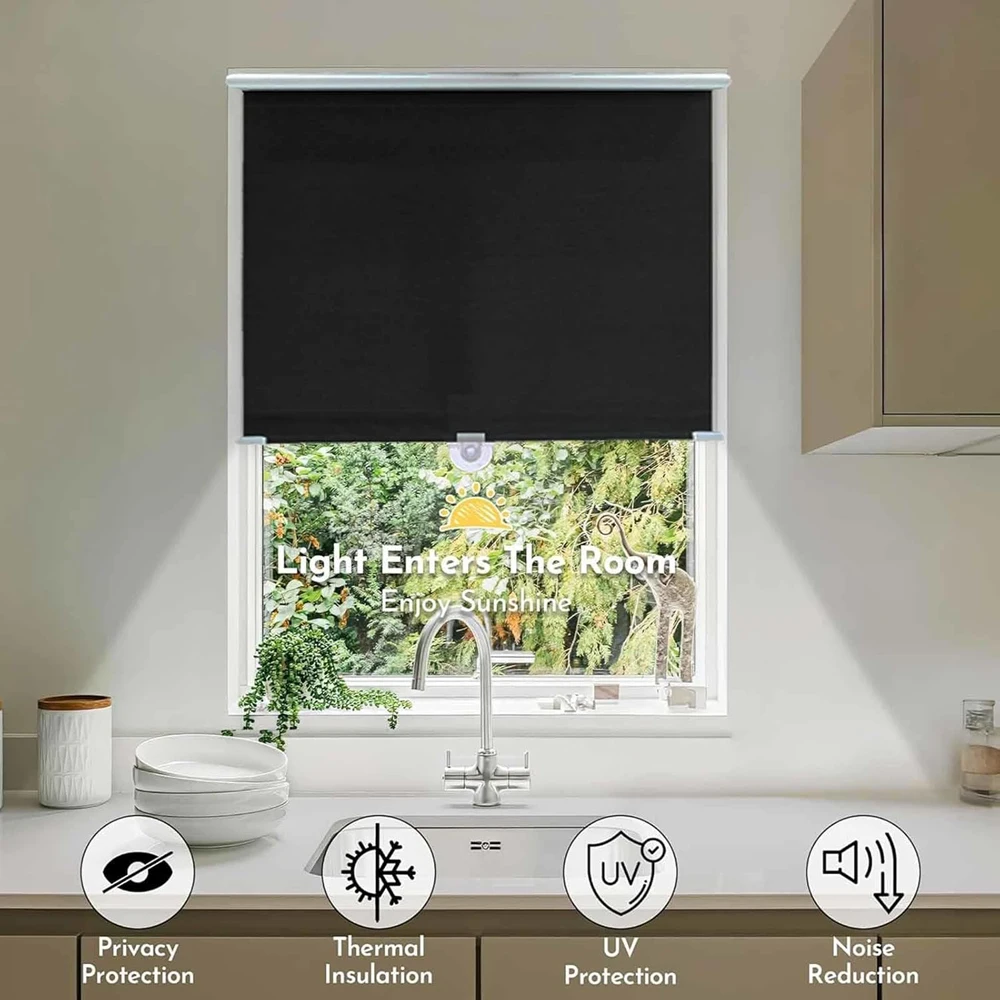 Retractable Suction Cup Car Sunshade Front Curtain Non-Perforated Household Window Balcony Roller Shade for Vehicle 
Retractable Suction Cup Car Sunshade Front Curtain Non-Perforated Household Window Balcony Roller Shade for Vehicle
