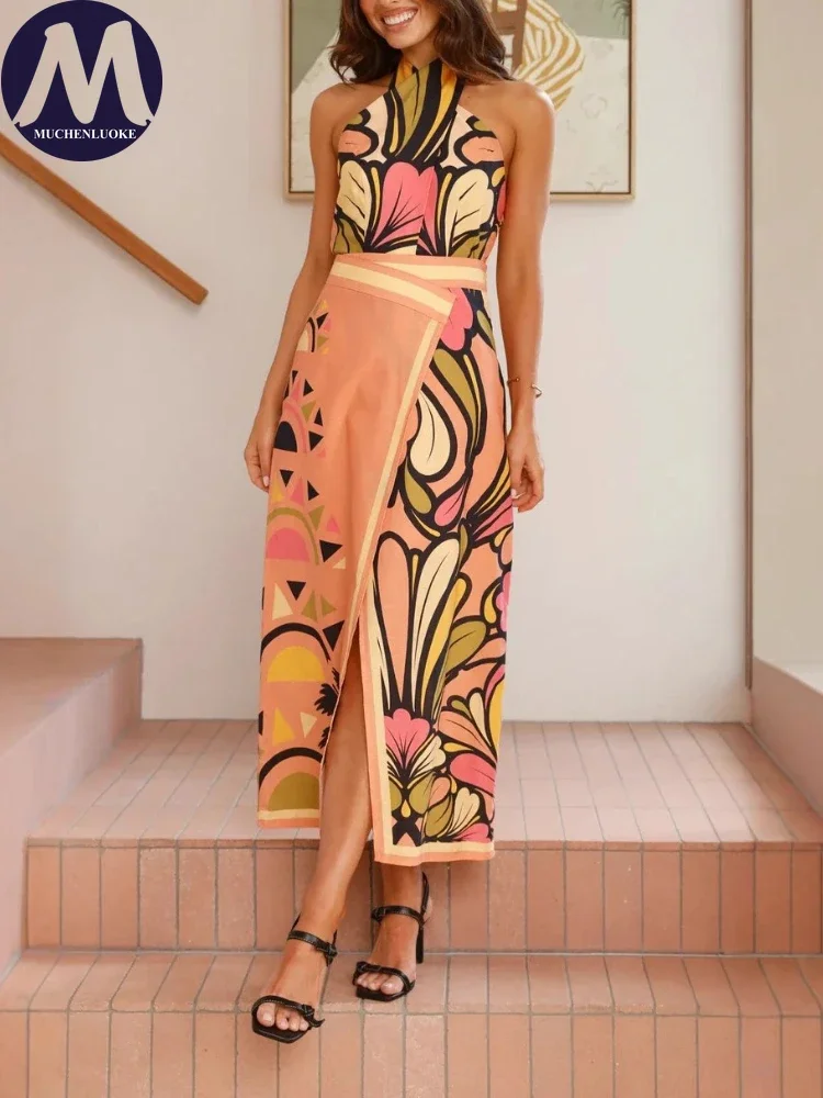 Set 2 Piece Woman 2025 Summer New Sexy Print Sleeveless Neckband Tops Suits Fashionable Slim Fit Wrap The Buttocks Dress Sets
Set 2 Piece Woman 2025 Summer New Sexy Print Sleeveless Neckband Tops Suits Fashionable Slim Fit Wrap The Buttocks Dress Sets