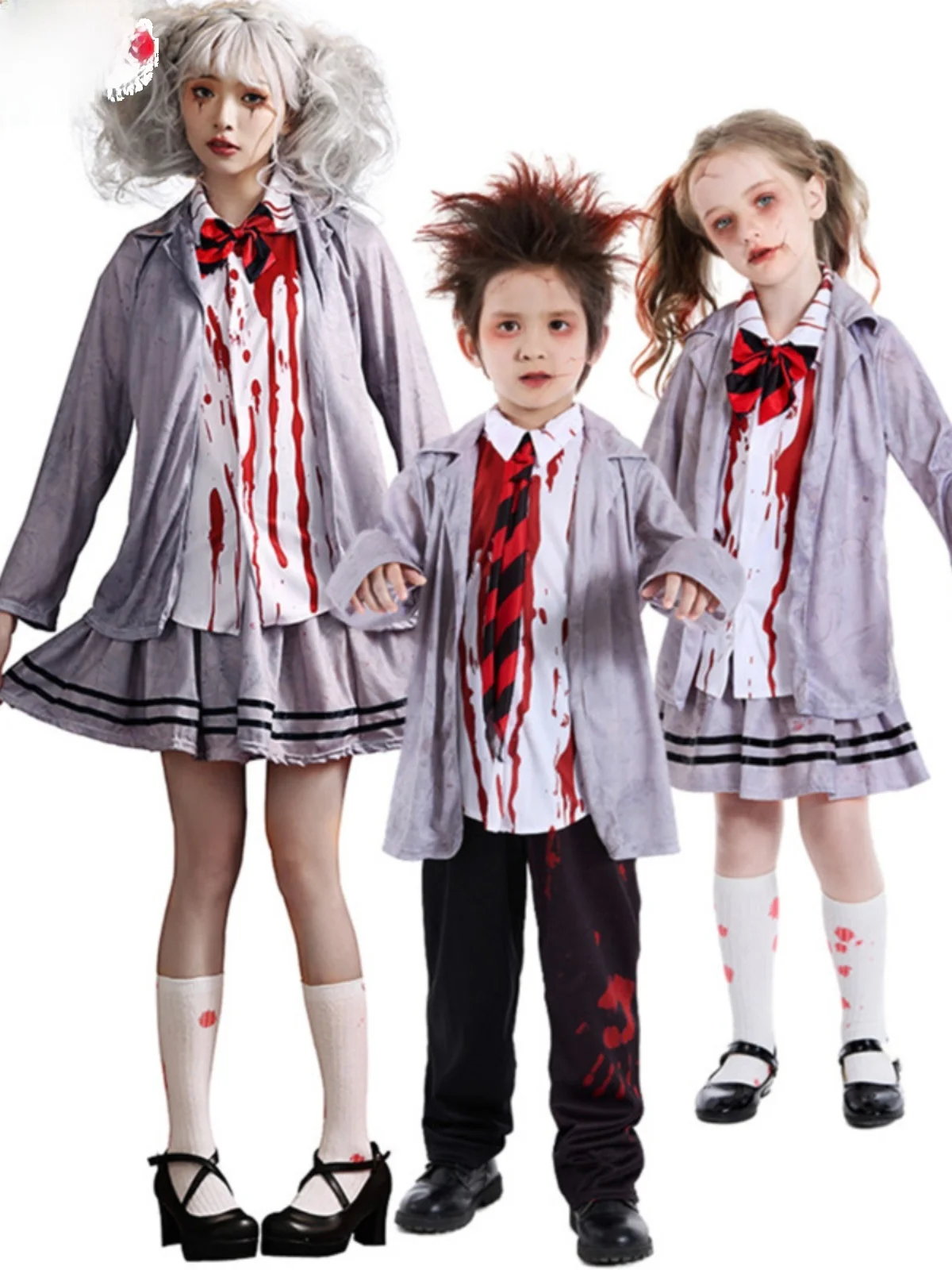 Grey Student Zombie Costume for Halloween Horror Academy Cosplay Stage Performance Zombie Show Outfit Women's Traditi...
Grey Student Zombie Costume for Halloween Horror Academy Cosplay Stage Performance Zombie Show Outfit Women's Traditi...