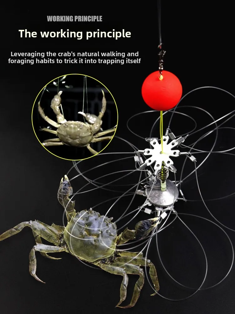 5pcs Upgraded Double Layer Crab Trap Set, 16-ring Wire Crab Cage With Flip Lead Bait Drum Float Ball For Lobster Fishing Tackle
5pcs Upgraded Double Layer Crab Trap Set, 16-ring Wire Crab Cage With Flip Lead Bait Drum Float Ball For Lobster Fishing Tackle