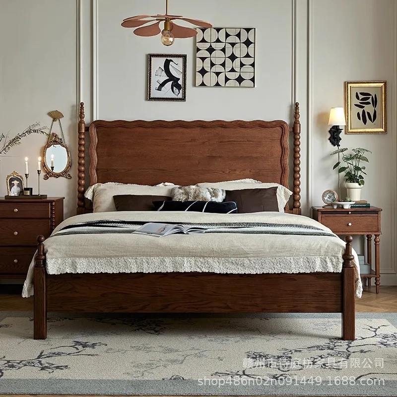 Wave Medium antique red oak French retro walnut Japanese simple double b ed Wedding bed Master bedroom Queen be d
Wave Medium antique red oak French retro walnut Japanese simple double b ed Wedding bed Master bedroom Queen be d