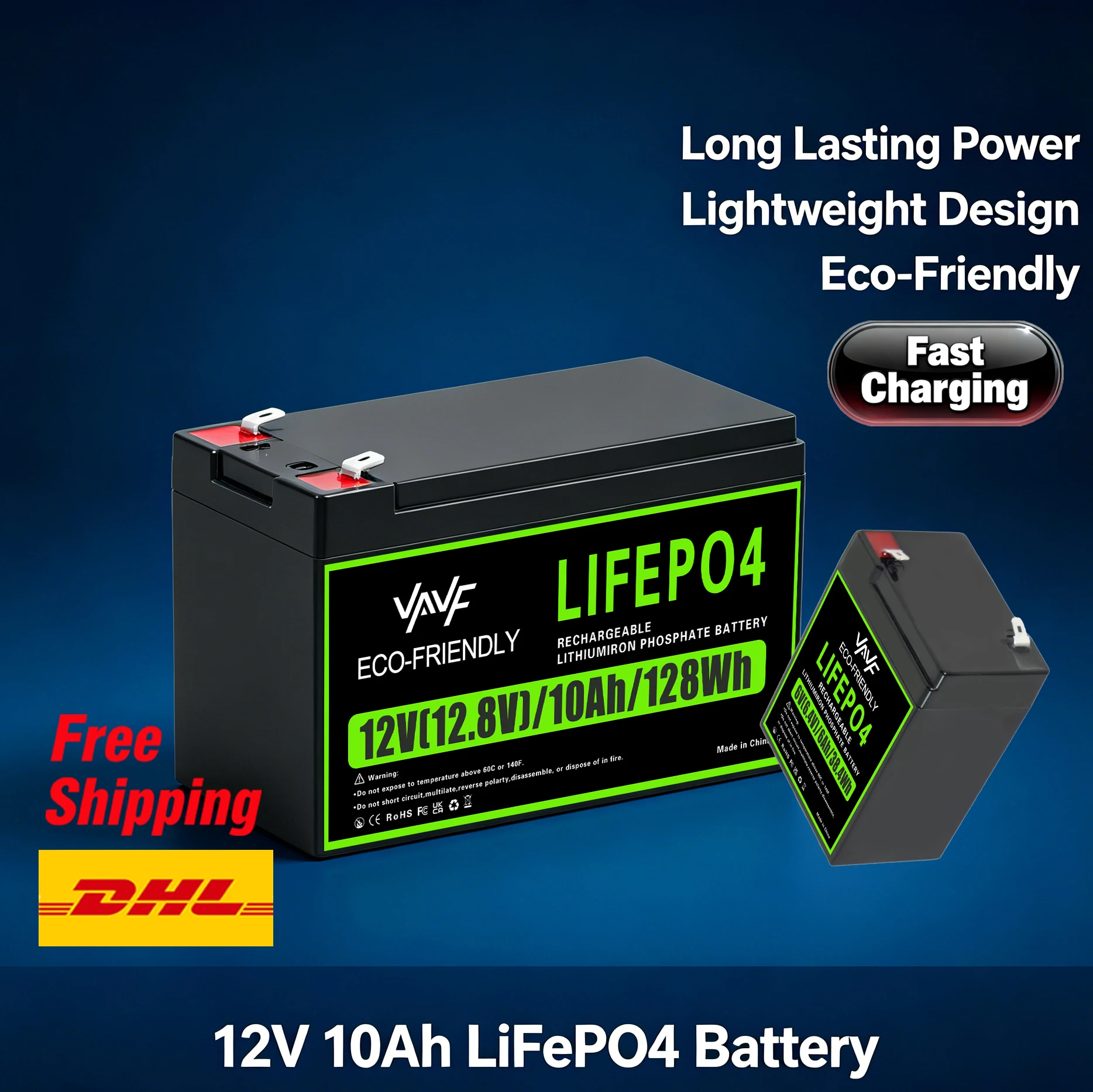 Brand New 12V 10000mAh LiFePO4 Deep Cycle Battery⏱️Rechargeable Built-in BMSfor Solar Power,Scooters,Fish Finder,Boats
Brand New 12V 10000mAh LiFePO4 Deep Cycle Battery⏱️Rechargeable Built-in BMSfor Solar Power,Scooters,Fish Finder,Boats