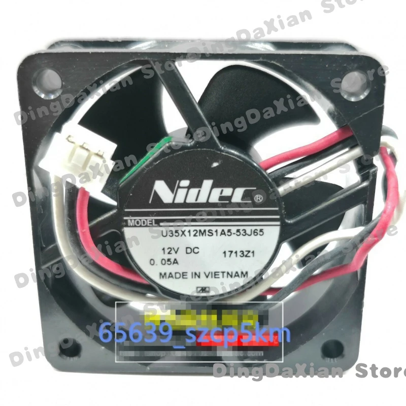 D For NIDEC DC 12V 0.05A U35X12MS1A5--53J65 35X35X12MM 3-PIN Micro Cooling Fan
D For NIDEC DC 12V 0.05A U35X12MS1A5--53J65 35X35X12MM 3-PIN Micro Cooling Fan