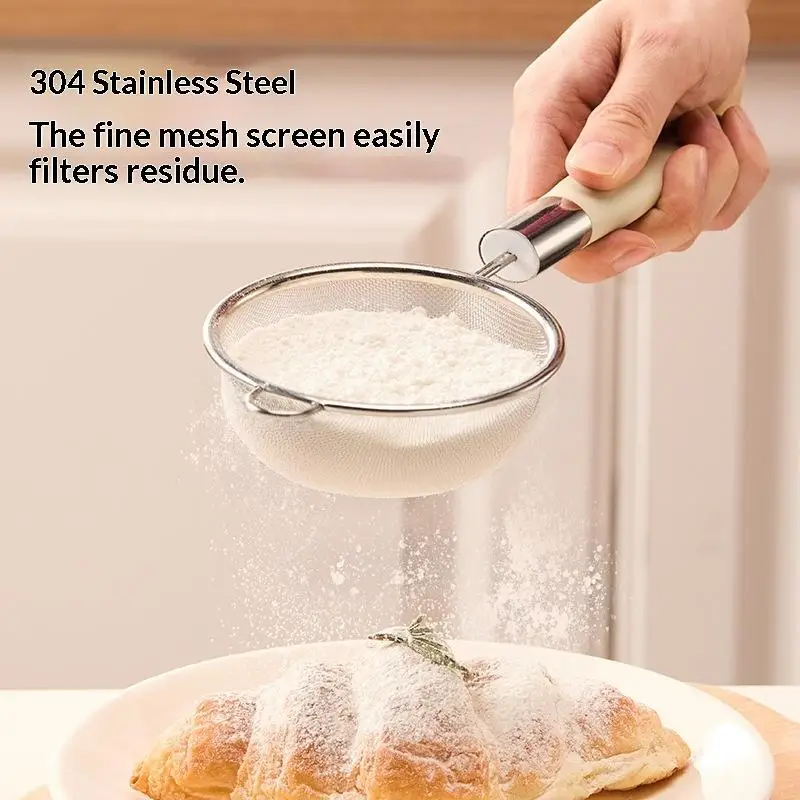 Stainless Steel Mesh Filter Spoon with Plastic Handle Juice Soybean Milk Strainer Flour Sieve Colander Kitchen Baking Utensil
Stainless Steel Mesh Filter Spoon with Plastic Handle Juice Soybean Milk Strainer Flour Sieve Colander Kitchen Baking Utensil