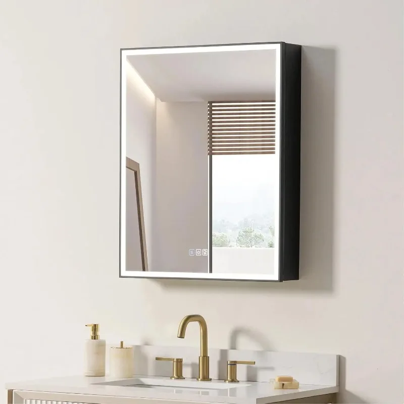 24" X 30" LED Mirrored Medicine Cabinet, Medicine Cabinets with Lights for Bathroom, Defogging Function Mirror
24" X 30" LED Mirrored Medicine Cabinet, Medicine Cabinets with Lights for Bathroom, Defogging Function Mirror