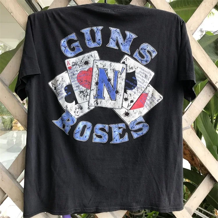 2025 г. Guns N Roses High-street FOG Игральные карты Шикарная мужская и женская футболка из чистого хлопка с короткими рукавами в стиле хип-хоп и рок
2025 г. Guns N Roses High-street FOG Игральные карты Шикарная мужская и женская футболка из чистого хлопка с короткими рукавами в стиле хип-хоп и рок