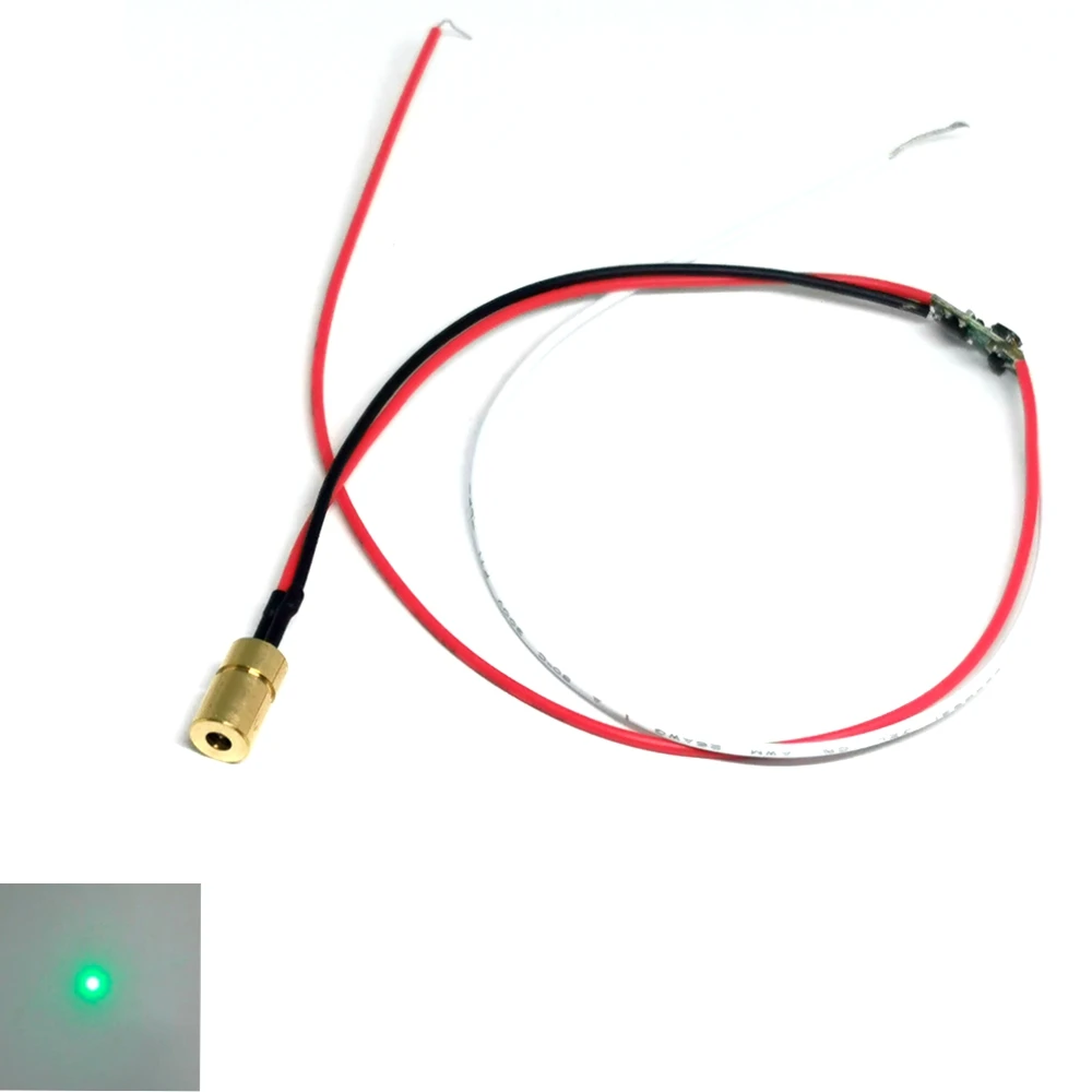 6*10.5mm Mini Type 515nm 520nm 10mW Green Laser Module Dot Spot With Circuit Driver Out
6*10.5mm Mini Type 515nm 520nm 10mW Green Laser Module Dot Spot With Circuit Driver Out