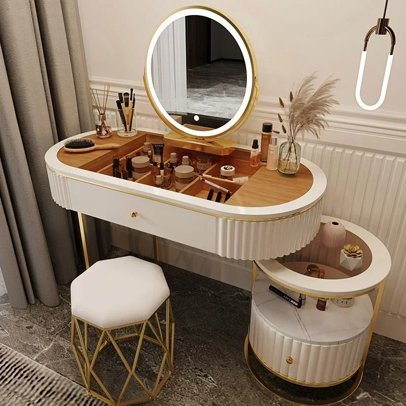 Small Vanity With Stool LED Mirror And Drawer Space-Efficient Dresser For Apartment Vanity Tocador De Maquillaje Makeup Cabinet
Small Vanity With Stool LED Mirror And Drawer Space-Efficient Dresser For Apartment Vanity Tocador De Maquillaje Makeup Cabinet