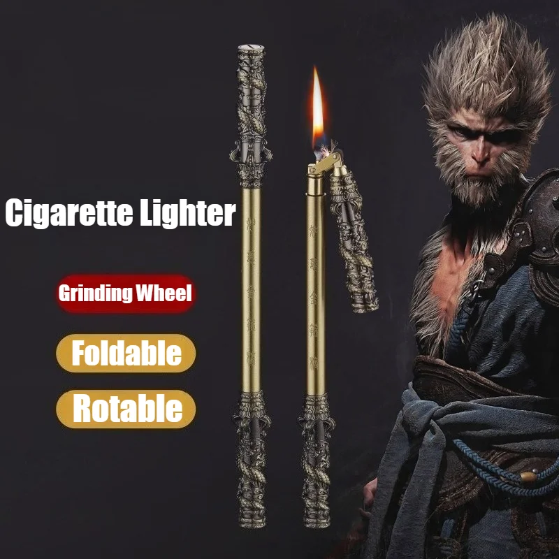 Black Myth Wukong Golden Hoop Coal Oil Lighter Portable Foldable Numbus Cigar Igniters Cigarettes Lighters & Smoking Accessories
Black Myth Wukong Golden Hoop Coal Oil Lighter Portable Foldable Numbus Cigar Igniters Cigarettes Lighters & Smoking Accessories
