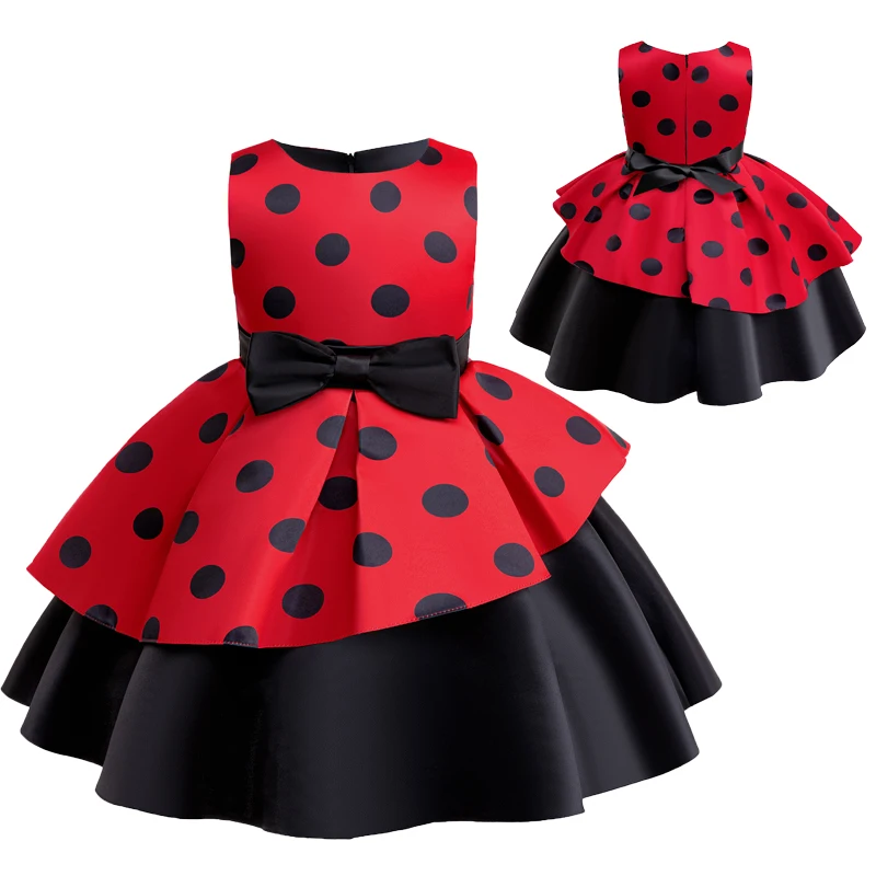 Teen Girls Dress Summer New Splicing Polka Dot Print Sleeveless Princess Dress For 3-10 Years Girls Stylish Party Gown Dress
Teen Girls Dress Summer New Splicing Polka Dot Print Sleeveless Princess Dress For 3-10 Years Girls Stylish Party Gown Dress