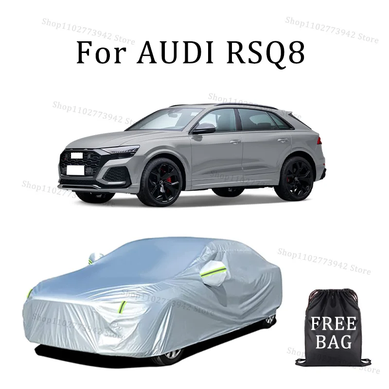 Для AUDI RSQ8 автомобильный чехол, полные чехлы со светоотражающей полосой, пылезащитный, устойчивый к УФ-излучению, устойчивый к царапинам, солнцезащитный защитный чехол
Для AUDI RSQ8 автомобильный чехол, полные чехлы со светоотражающей полосой, пылезащитный, устойчивый к УФ-излучению, устойчивый к царапинам, солнцезащитный защитный чехол