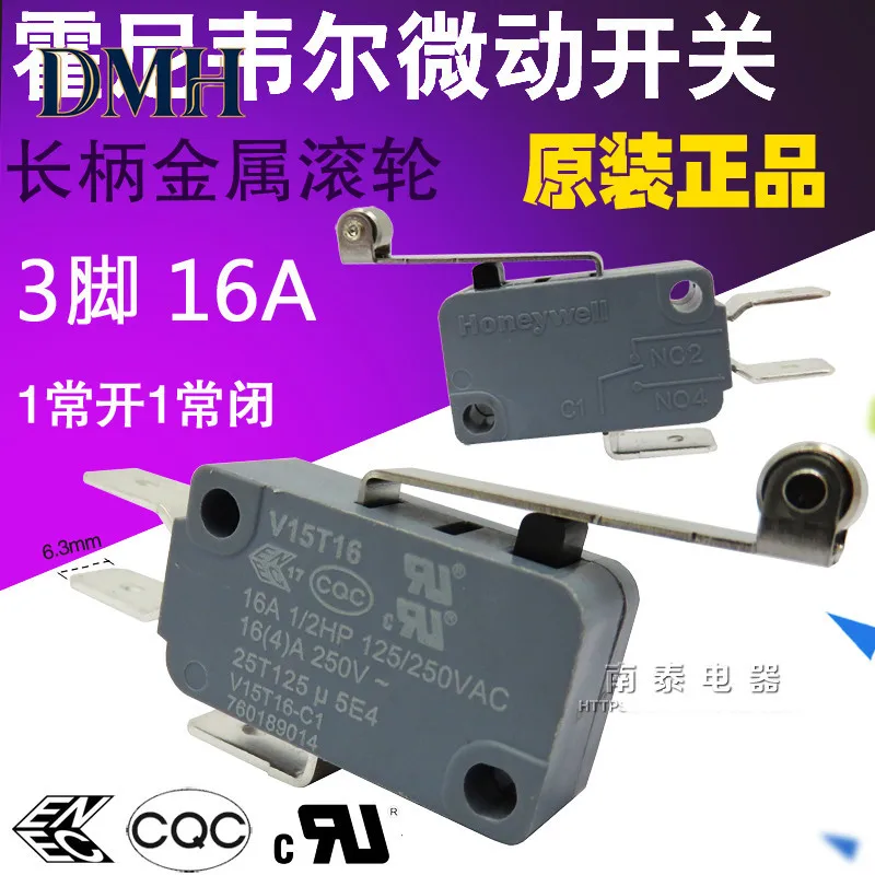 Dmh .5PCS Оригинальный новый металлический роликовый микропереключатель с длинной ручкой V15T16 16A 3 контакта 1НО 1НЗ
Dmh .5PCS Оригинальный новый металлический роликовый микропереключатель с длинной ручкой V15T16 16A 3 контакта 1НО 1НЗ