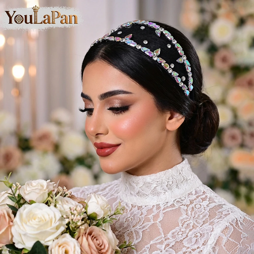 YouLaPan AB Rhinestone Bride Wide Headband Black Color Mesh Wedding Head Hoop Handmade Party Daily Hair Accessories A145
YouLaPan AB Rhinestone Bride Wide Headband Black Color Mesh Wedding Head Hoop Handmade Party Daily Hair Accessories A145
