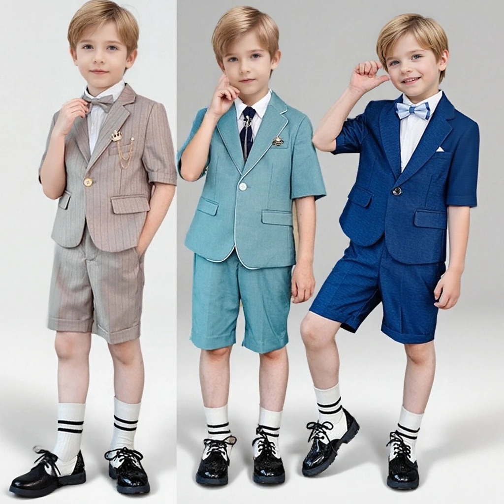 Летний костюм для мальчиков 2026: стильный наряд для выступлений на фортепиано, мероприятий, торжеств, цвета хаки, элегантный, с цветочным узором, для детских свадеб
Летний костюм для мальчиков 2026: стильный наряд для выступлений на фортепиано, мероприятий, торжеств, цвета хаки, элегантный, с цветочным узором, для детских свадеб
