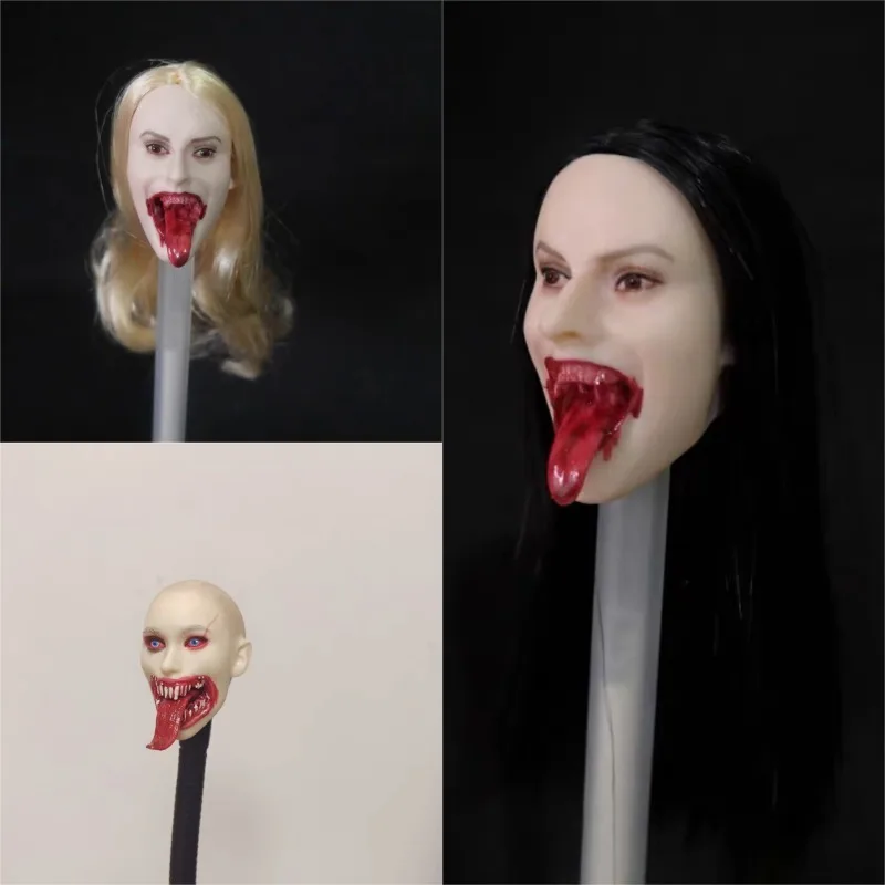 1/6 Scale Terror Female Head Carving Pale Skin Horror Movie Character Expression Head Fit 12'' Action Figures Body Doll DIY 
1/6 Scale Terror Female Head Carving Pale Skin Horror Movie Character Expression Head Fit 12'' Action Figures Body Doll DIY