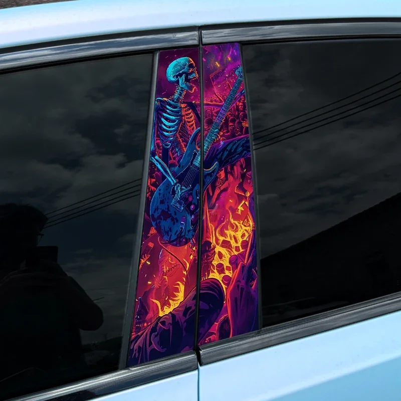 1PC Skeleton Rock Musician Car Stickers Auto B Pillar Waterproof Center Column Decor Cover Scratches DIY Car Doors Pillar Decals
1PC Skeleton Rock Musician Car Stickers Auto B Pillar Waterproof Center Column Decor Cover Scratches DIY Car Doors Pillar Decals