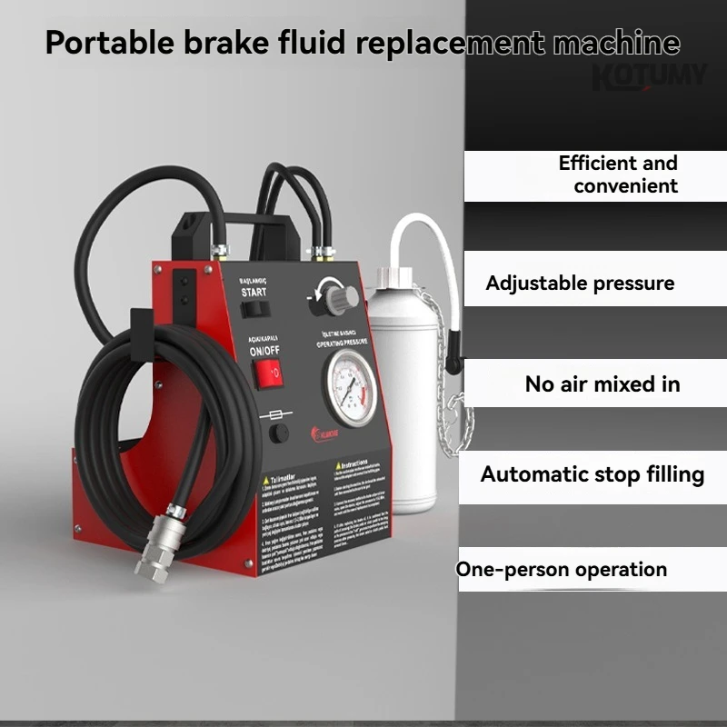 Portable Brake Fluid Replacement Machine with Adjustable Pressure Pulse Automatic Adjustment Automotive Maintenance Tool
Portable Brake Fluid Replacement Machine with Adjustable Pressure Pulse Automatic Adjustment Automotive Maintenance Tool