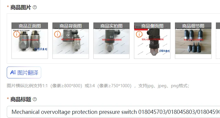 Mechanical overvoltage protection pressure switch 018045703/018045803/018045903
Mechanical overvoltage protection pressure switch 018045703/018045803/018045903