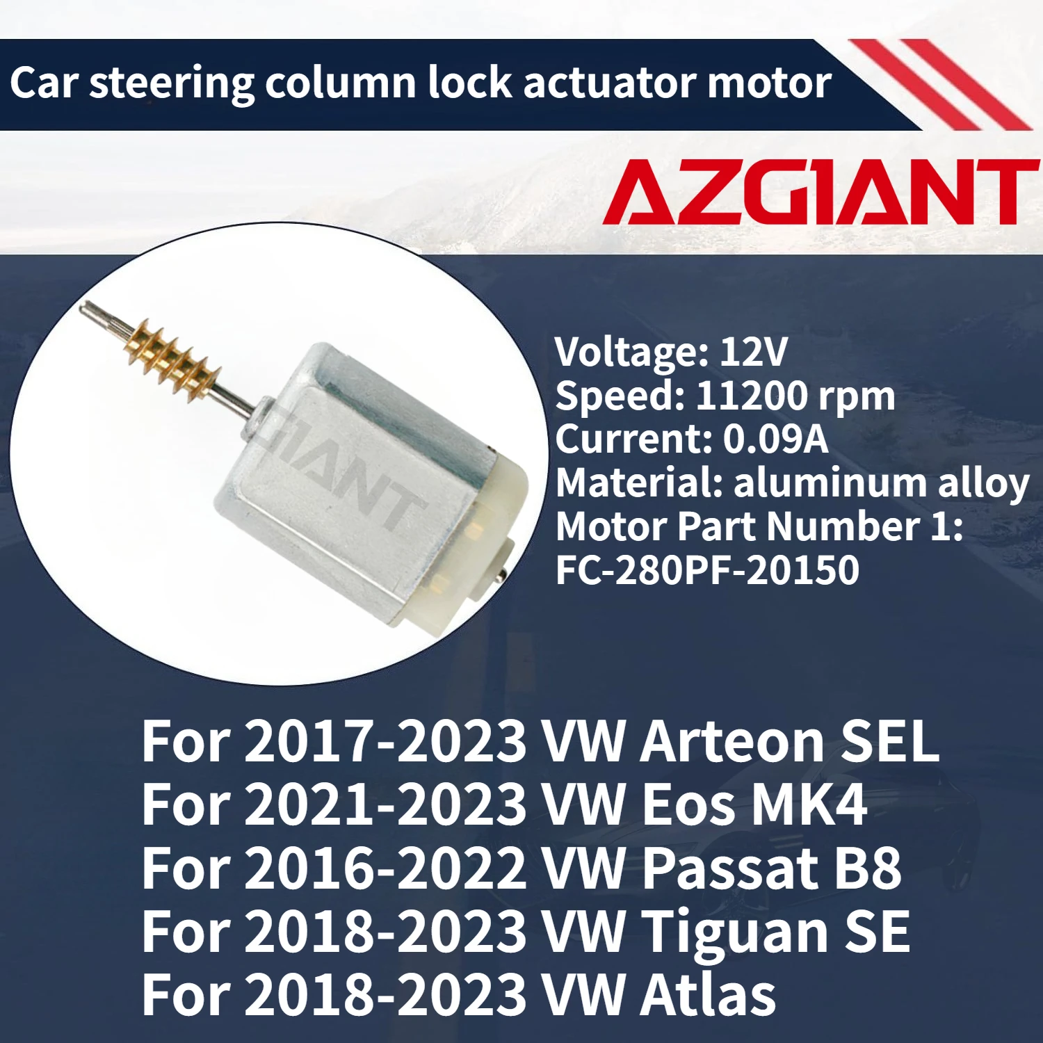 For 2018-2023 VW Tiguan SE/Atlas AZGIANT Car steering column lock actuator motor New high-quality parts Auto Accessories OEM
For 2018-2023 VW Tiguan SE/Atlas AZGIANT Car steering column lock actuator motor New high-quality parts Auto Accessories OEM