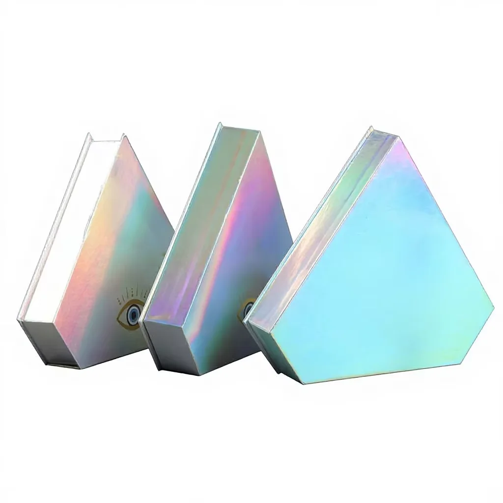 Custom Luxury Holographic Packaging Box|Iridescent Triangular Flip Gift Box|Premium Multi Grid Divider Box
Custom Luxury Holographic Packaging Box|Iridescent Triangular Flip Gift Box|Premium Multi Grid Divider Box