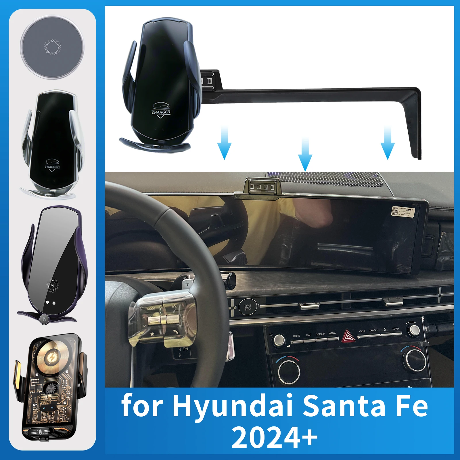 Car Phone Holder Charging for Hyundai Santa Fe 2024 2025 Santafe Screen Navigation GPS Bracket Base Accessories
Car Phone Holder Charging for Hyundai Santa Fe 2024 2025 Santafe Screen Navigation GPS Bracket Base Accessories