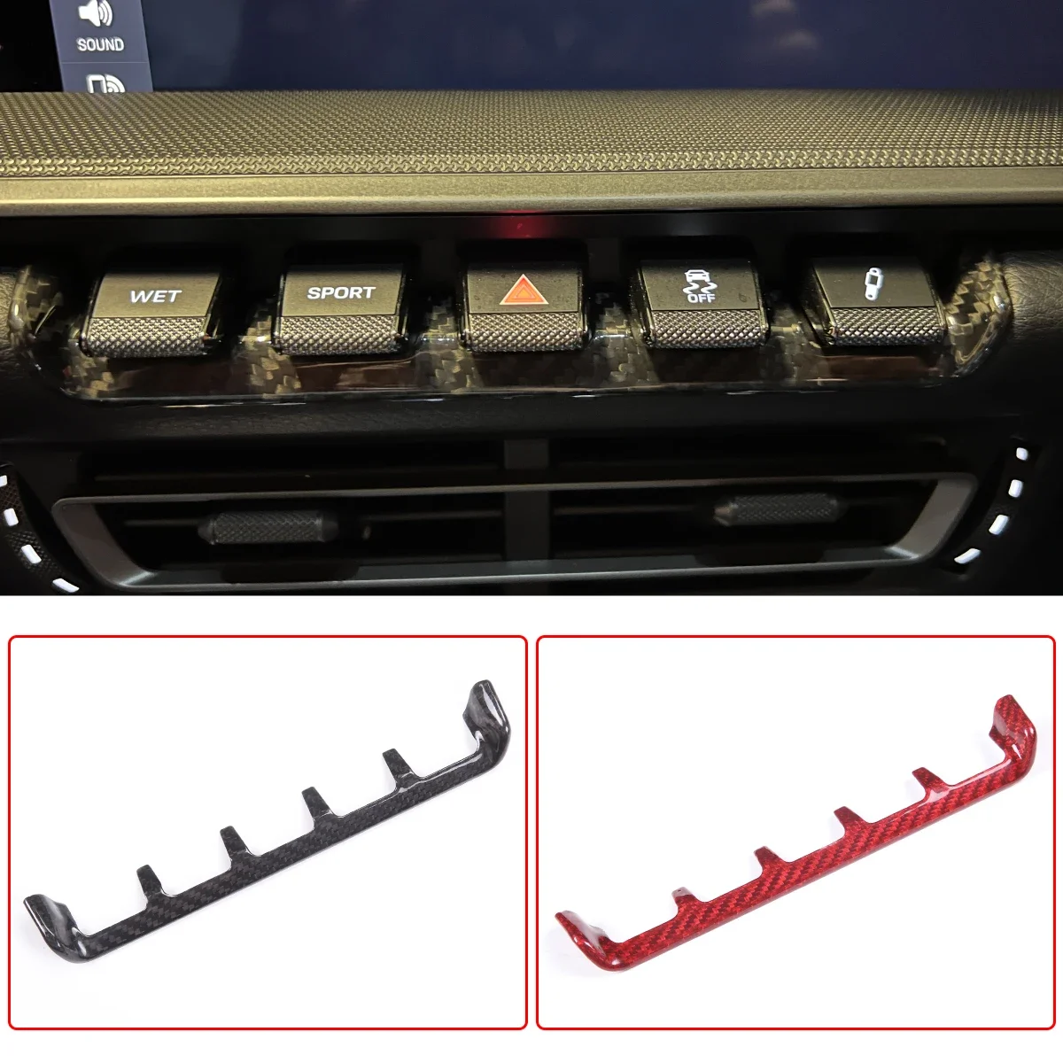 For Porsche 911 992 Carrera 2019-2022 Real Carbon Fiber Car Center Console Warning Light Switch Panel Cover Sticker Accessories
For Porsche 911 992 Carrera 2019-2022 Real Carbon Fiber Car Center Console Warning Light Switch Panel Cover Sticker Accessories